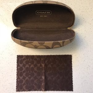 BRAND NEW Coach glass case w cleaning cloth